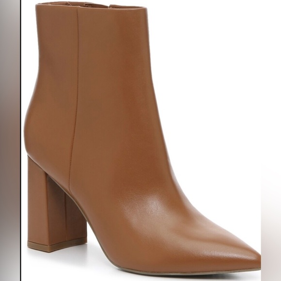 NWOT Marc fisher gollorify brown pointy booties heel is 3.5 inches - Picture 1 of 12